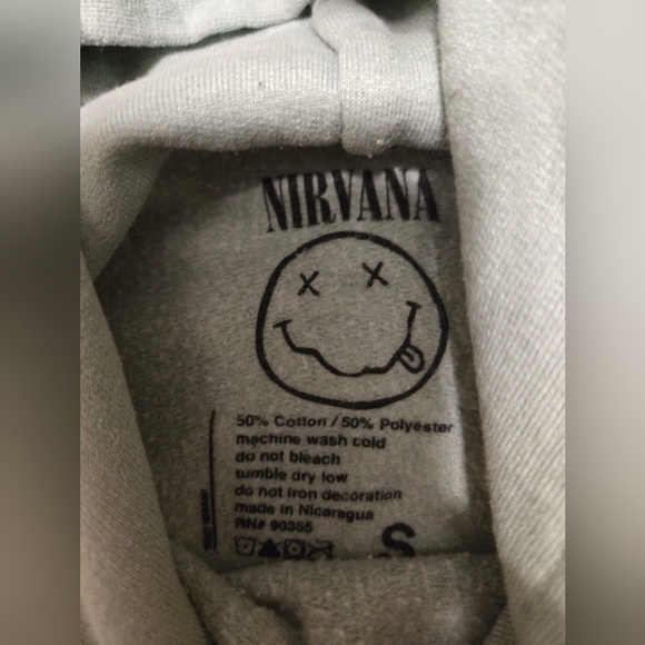 Nirvana Incesticide Hoodie Size Small Light Green No String In Hoodie - Picture 4 of 6